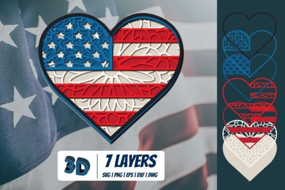 3D Patriotic Heart SVG: A Brand Review
