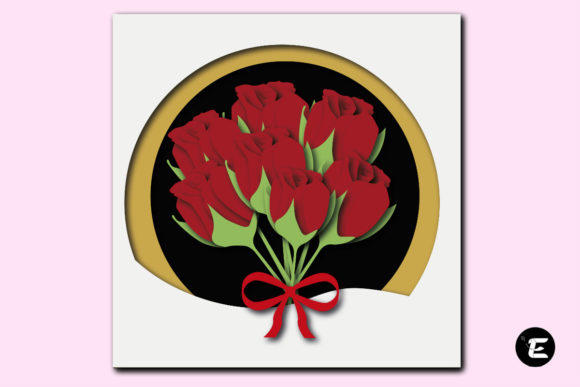 A Bouquet of Roses 3D SVG & Paper Flowers