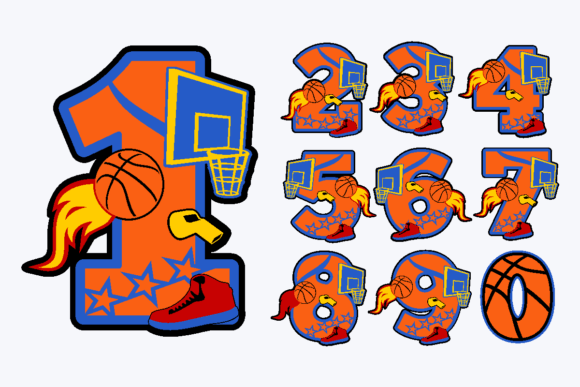 Basketball Numbers: 3D SVG Shapes for Bold Web Design