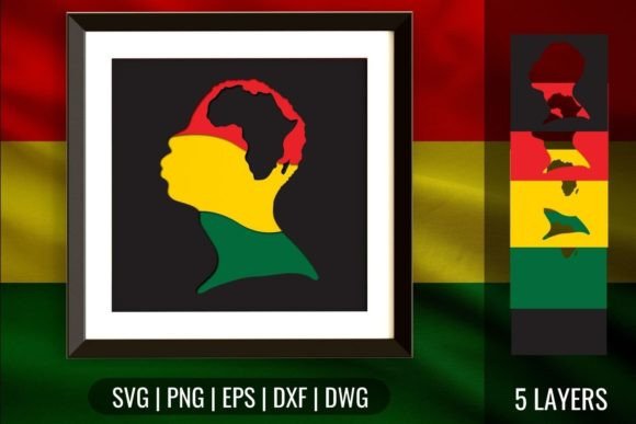 Black Man Shadow Box SVG: 3D SVG for Shadow Boxes