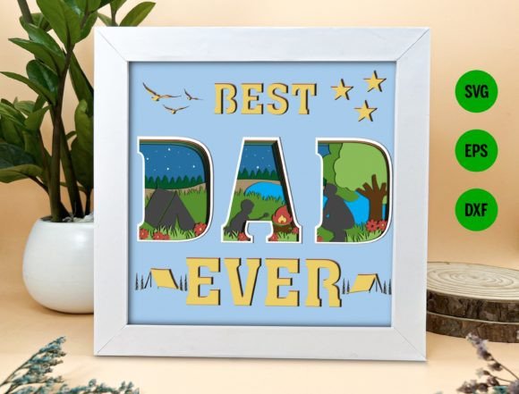 Camping Dad Shadow Box: 3D SVG Review