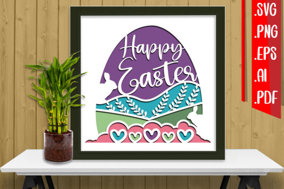 Easter 3D SVG for Shadow Boxes & Branding