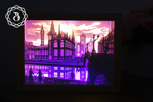 Ghent Light Box 3D SVG for Shadow Boxes
