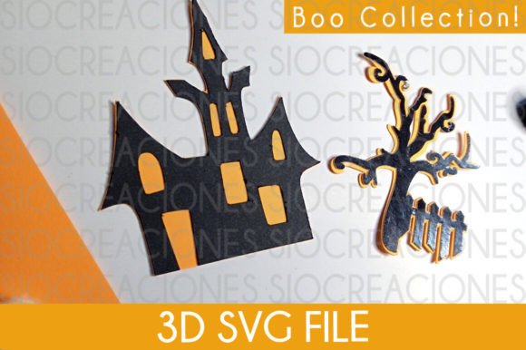 House Halloween 3D SVG: Graphics for Crafts