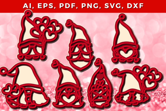 Layered Valentine Gnomes 3D SVG Shapes Review