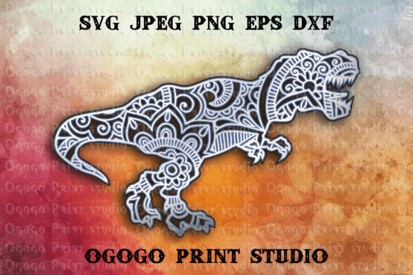 Review: Tyrannosaurus Svg - 3D Mandala SVG