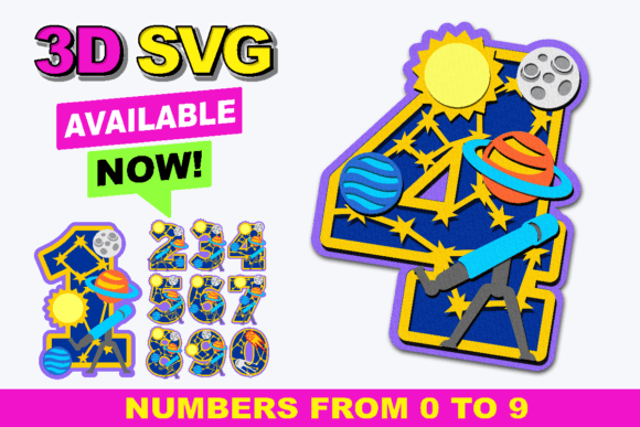 Stargazing Numbers: 3D SVG Graphics for Crafts