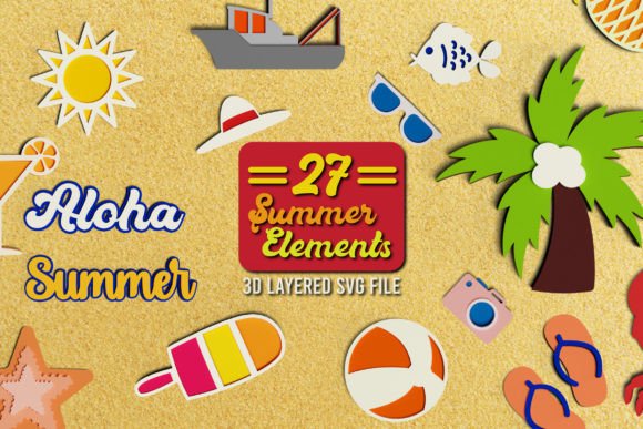 Summer SVG Graphics for Crafts