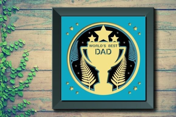 Worlds Best Dad Trophy Shadow Box: 3D SVG Review
